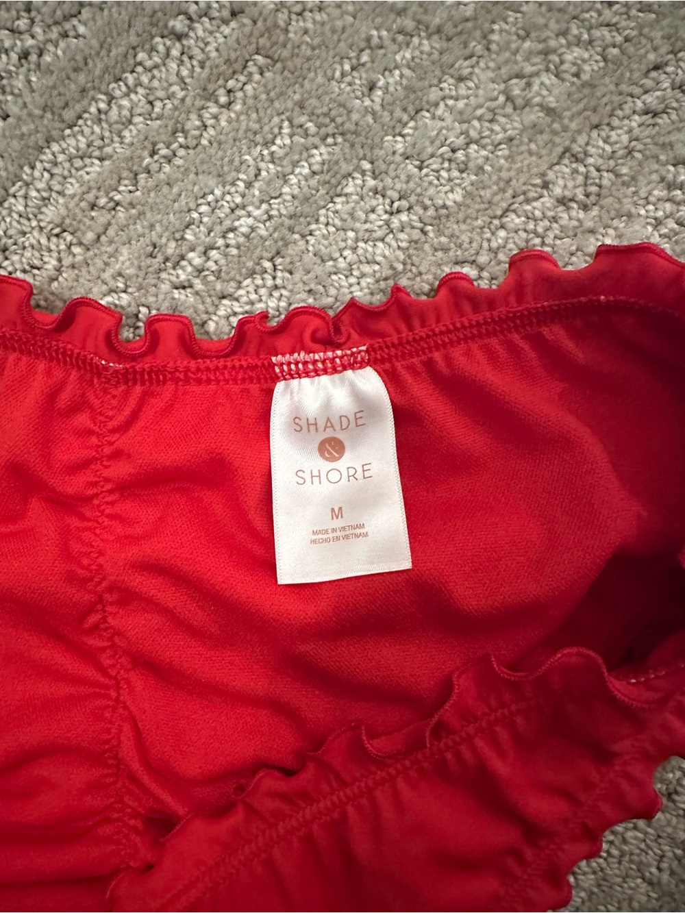 Red Ruffle Bikini Bottoms - Picture 3 of 3